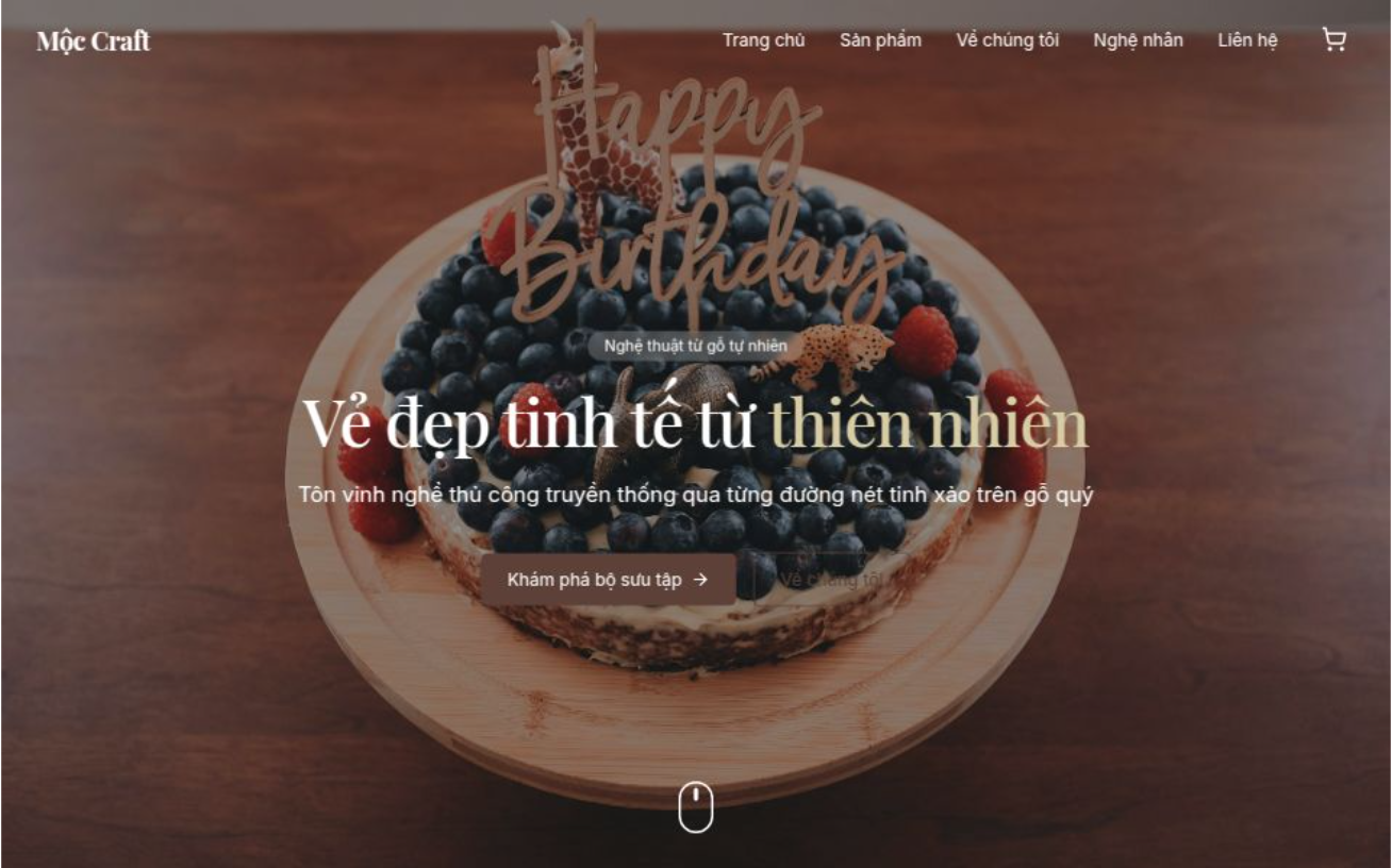 Website đồ gỗ, các sản phẩm thiên nhiên